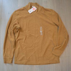 Uniqlo Heattech Fleece Mock Neck Long Sleeve Tee